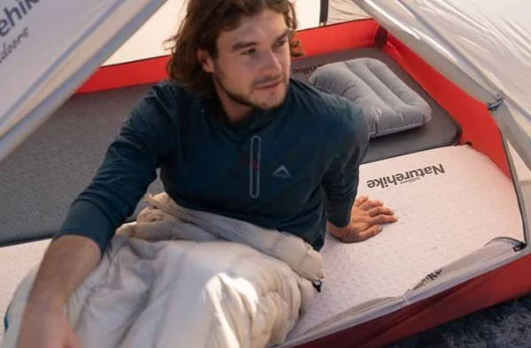 Коврик самонадувающийся Naturehike, 200x65x3 см, серый