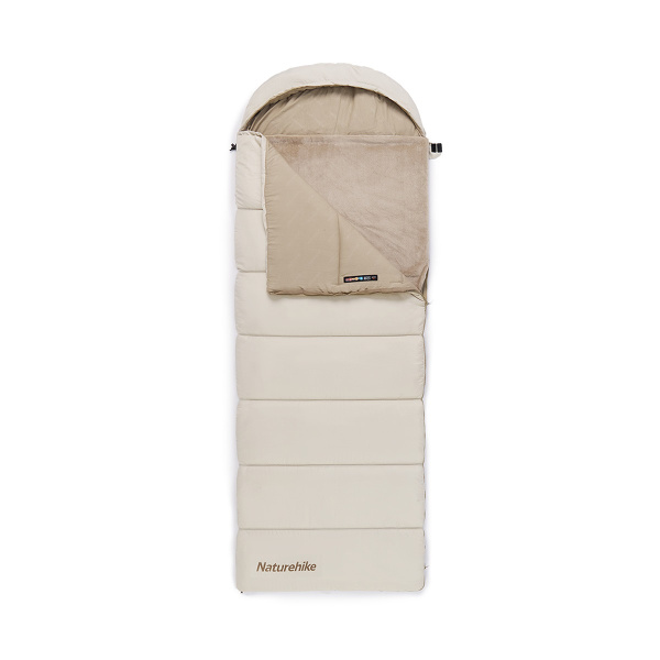 Мешок спальный Naturehike Envelope M400 с подогревом, (190+30)х80 см, (правый) (ТК: -1C), коричневый