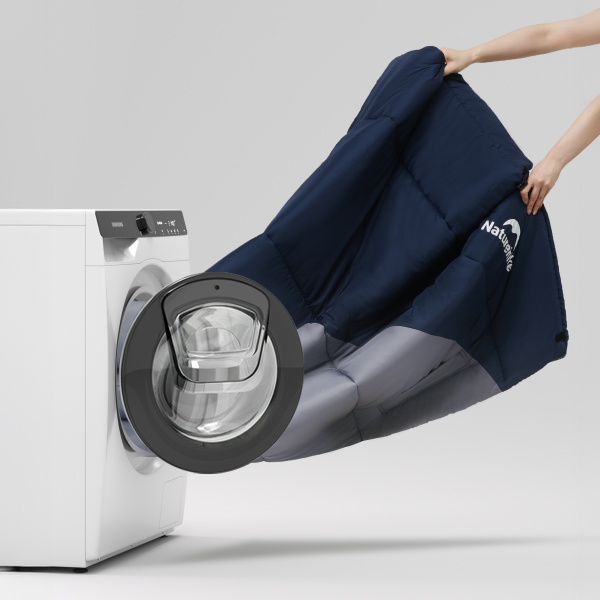 Мешок спальный Naturehike Sunny Day PL02 U450, (190+30)х80 см, (левый) (ТК: +4C), серо-голубой