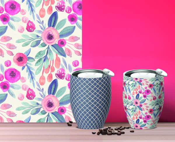 Термостакан IMPERIAL COFFEE, 300 мл, цветы