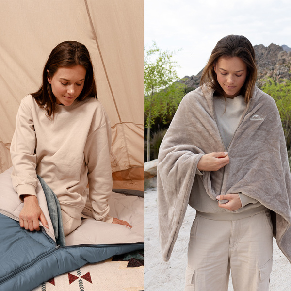 Мешок спальный Naturehike Envelope M400 с подогревом, (190+30)х80 см, (левый)(ТК: -1C), серо-голубой
