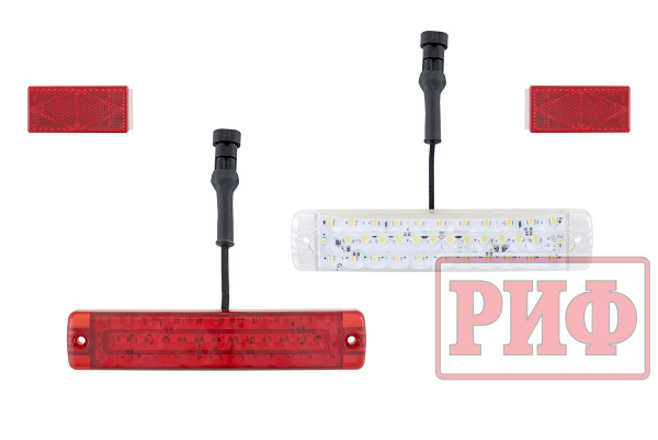 Бампер РИФ силовой задний УАЗ Хантер с фонарями, возможностью установки фаркопа, лифт 65 мм
