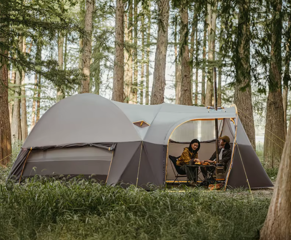 Палатка Naturehike KOTA 6, 6-местная, алюминиевый каркас, серо-коричневая