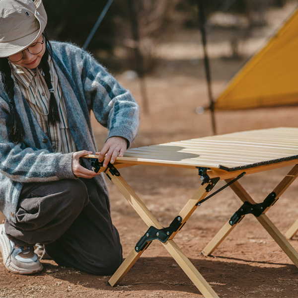 Стол туристический Naturehike Star Jane L01 складной, 150х70х55 см, с Х-образными ножками, бежевый