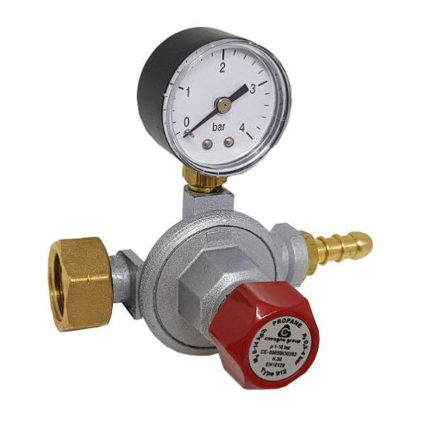 Регулятор давления газа с манометром type 912, 8-14 кг/ч, 0,5-4 Бар (уценка)