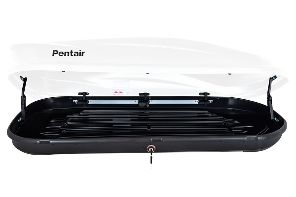 Бокс автомобильный на крышу Pentair PYTHON 400L белый глянец, двусторонний