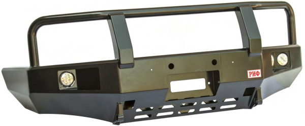 Бампер РИФ передний Mazda B2500 с доп. фарами с кенгурином