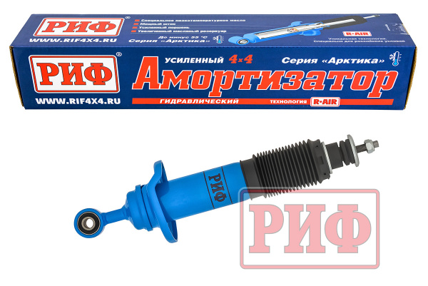 Амортизатор усиленный РИФ "Арктика" передний Nissan Navara D40/Pathfinder R51 штатный и лифт 0-50 мм