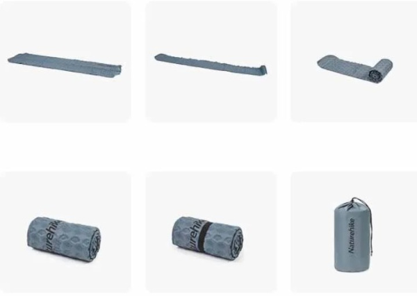 Коврик самонадувающийся Naturehike, 185x55x3,5 см, овальный, синий