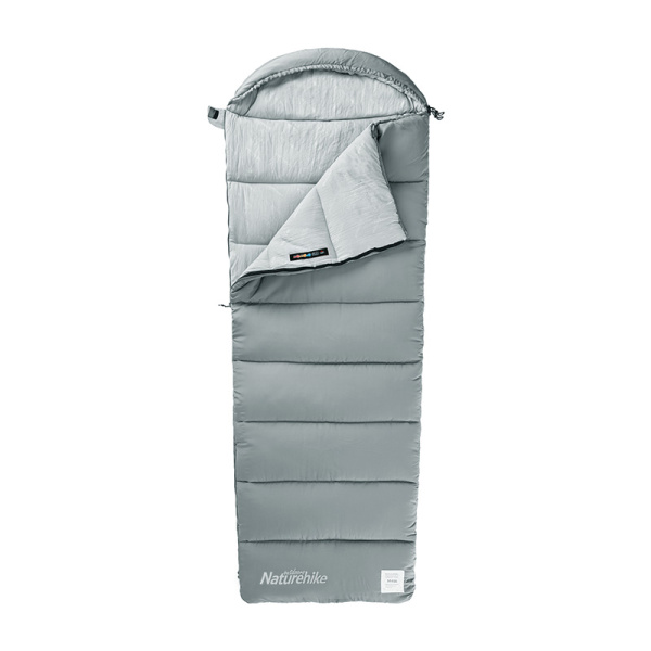 Мешок спальный Naturehike Envelope M180, (190+30)х80 см, (правый) (ТК: +12C), серый (уценка)