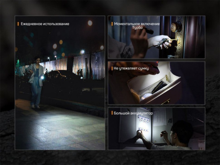 9 Фонарь Fenix E05R зелёный 400 люмен