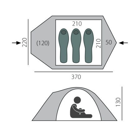 Палатка BTrace Talweg 3+ (Зеленый)