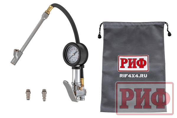 Пистолет для подкачки колес с манометром РИФ от 0 до 10 атм. (грузовой)