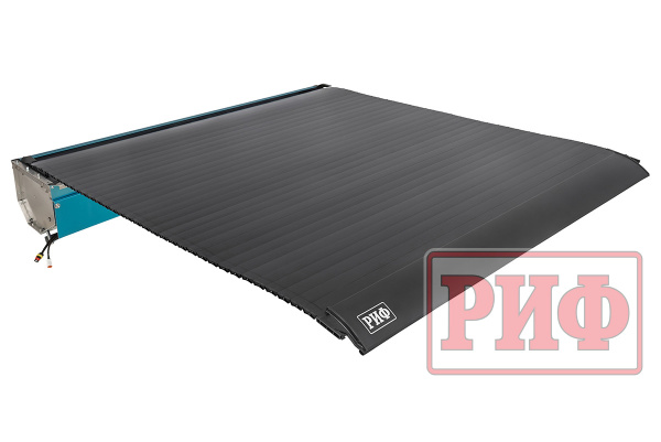 Крышка кузова РИФ для JAC T9 Sollers ST9, роллета раздвижная с электроприводом 1580х1620 мм, алюминиевая, черная