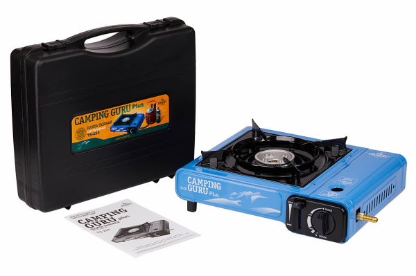 Плита газовая TOURIST CAMPING PLUS, портативная, в кейсе