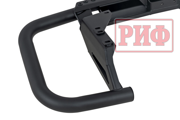 Бампер РИФ силовой задний Toyota Land Cruiser 200 2007-2015 c квадратом под фаркоп