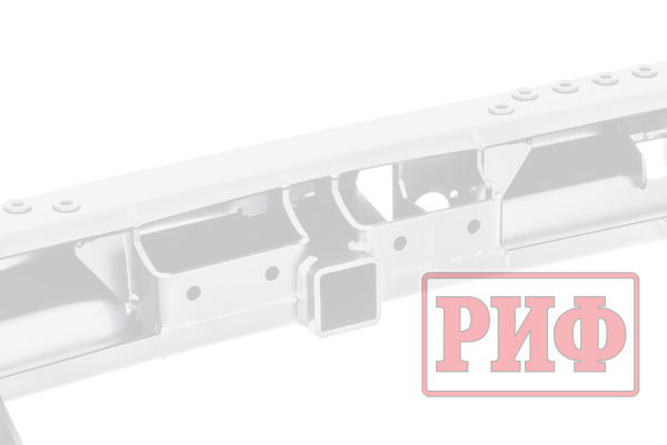 Бампер РИФ силовой задний Toyota Land Cruiser Prado 150 c квадратом под фаркоп (белый)