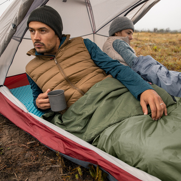 Мешок спальный Naturehike LW180, 205х85 см, (ТК: +15C), зеленый