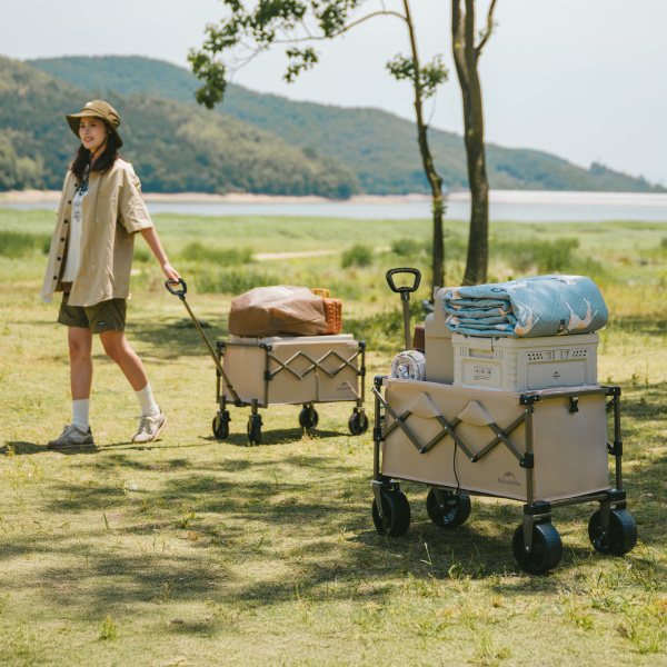 2 Тележка туристическая Naturehike 72х43х92,5 см, коричневая