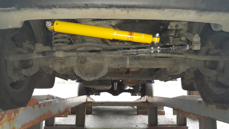 Демпфер РИФ рулевой с кронштейнами УАЗ Патриот, Профи 2019+ лифт 30-50 мм