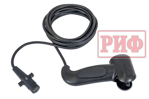 Лебёдка переносная РИФ 9000S c квадратом для фаркопа, синт. трос (облегченная)