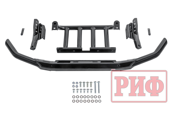 Бампер передний силовой/защита штатного бампера РИФ УАЗ Патриот 2015+ с защитой рулевых тяг стандарт