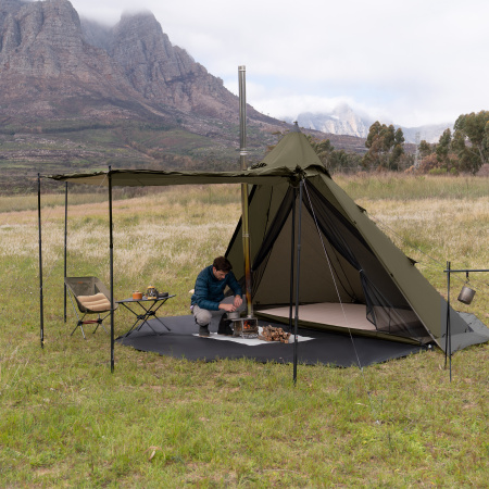 Палатка Naturehike Pyramid, 2-местная, коричнево-зеленая