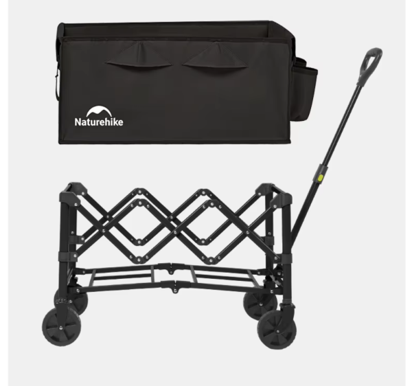 1 Тележка туристическая Naturehike 80х43х90 см, черная