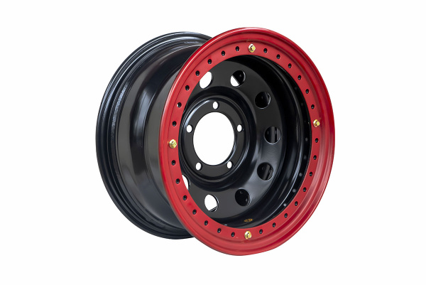 Диск усиленный УАЗ стальной черн. 5x139,7 8xR16 d110 ET-19 с двойн. бедлоком (красн.) барабан. торм.