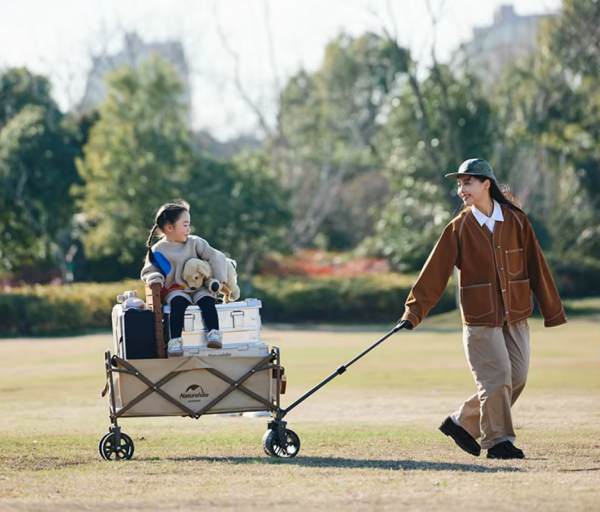 Тележка туристическая Naturehike Light 106х50х89 см, 90 л, коричневая