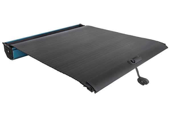 Крышка кузова РИФ для Foton Tunland V7VG9, роллета раздвижная, 1635x1659 мм, алюминиевая, черная