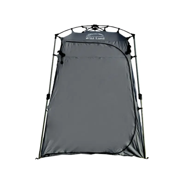 Палатка Wild Land душ-туалет, быстросборная, алюминиевый каркас, серо-зеленая