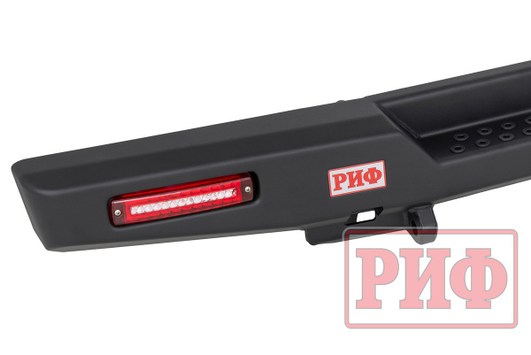 Бампер РИФ силовой задний для ГАЗ Соболь NN с фонарями, калиткой, возмож. устан. фаркопа, стандарт