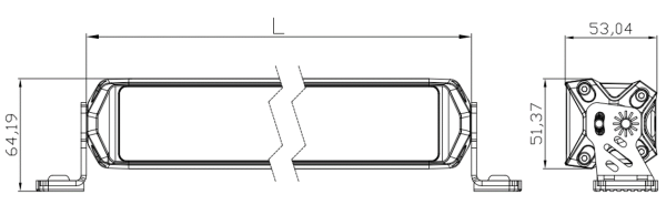 Фара дальнего света РИФ 183 мм 20W LED