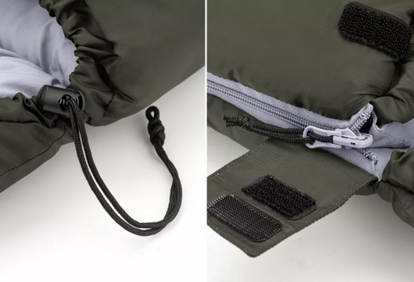 Мешок спальный Naturehike U350, (190х30)х75 см, (левый) (ТК: +1C), темно-зеленый