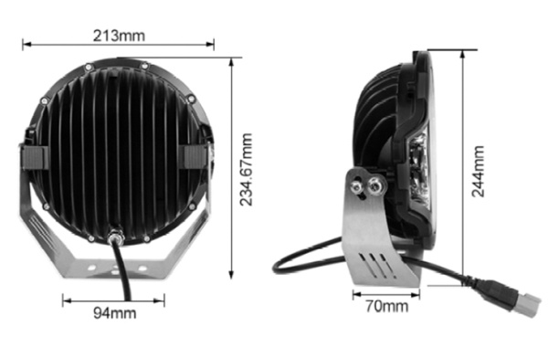 Фары комбинированного света AURORA 229 мм 205W LED