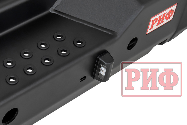 Бампер РИФ силовой задний TANK 300 с квадратом под фаркоп, калиткой и фонарями