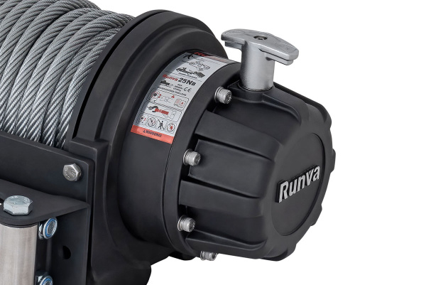 Лебёдка электрическая 24V Runva 25000 lbs влагозащищенная, стальной трос