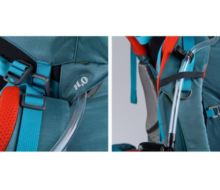 9 Рюкзак туристический Naturehike 45L, голубой