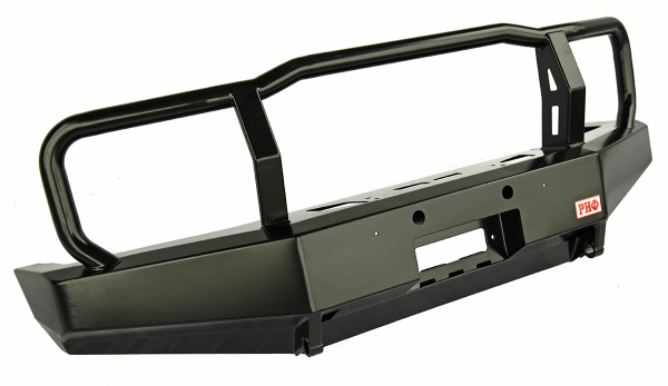 Бампер РИФ передний Toyota Land Cruiser 76/78 2007+ без доп. фар с защит. дугой, с площ. под лебедку