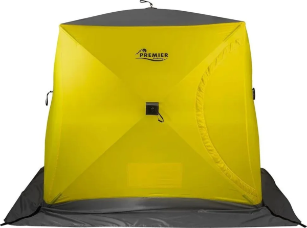 Палатка зимняя PREMIER Куб-3 желтый/серый