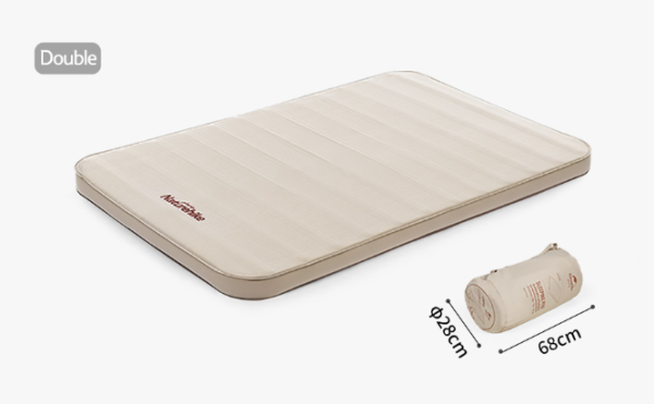 Коврик самонадувающийся Naturehike C10, двойной 200х132х10 cм, бежевый