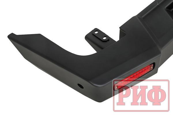 Бампер РИФ силовой задний TANK 300 с квадратом под фаркоп, калиткой и фонарями