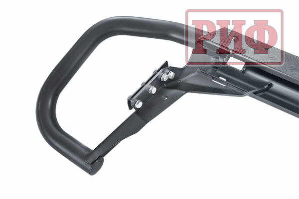 Бампер РИФ силовой задний Mitsubishi Pajero Sport 2015-2020 c квадратом под фаркоп