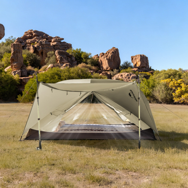 Палатка Naturehike Mongar PRO 1-местная, алюминиевый каркас, олива (зеленая)