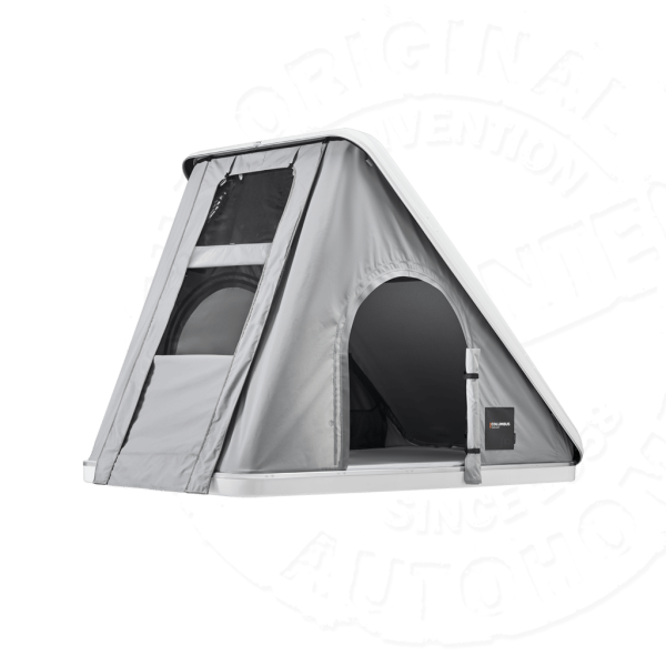 1 Палатка на крышу автомобиля AUTOHOME COLUMBUS VARIANT SMALL, тент серый, лестница 215 мм