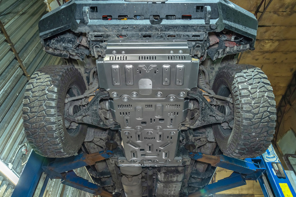 Защита Falcon радиатора, картера, РК, КПП для Tank 300 Off-road version, расширен., алюм. 8 мм