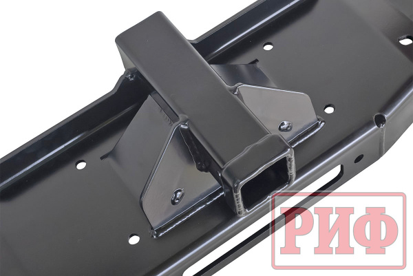 Площадка РИФ под лебедку в штатный бампер УАЗ Патриот 2015+ с переходником под фаркоп
