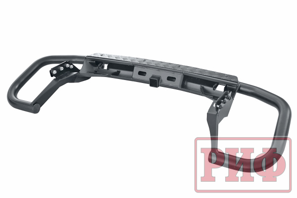 Бампер РИФ задний Mitsubishi Pajero Sport 2015+ c квадратом под фаркоп