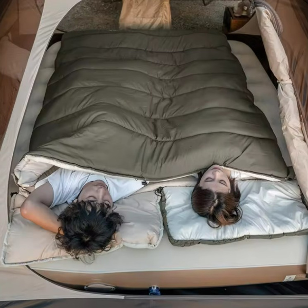 Мешок спальный Naturehike Lingdong, 225х75см, (ТК: +12C), (правый), зеленый